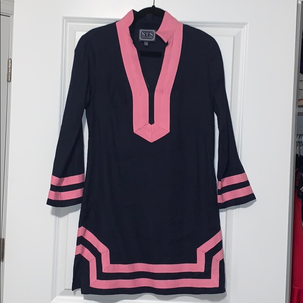 Sail to Sable Long Sleeve Shift Dress